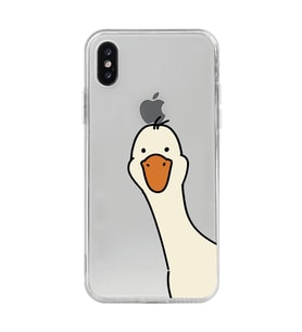Iphone Xsmax Uyumlu Sevimli Ördek Desenli Şeffaf Telefon Kılıfı