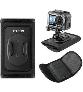 Backpack Strap Mount – Telesin GP-BPM-003 GoPro, DJI Osmo Action, Insta360 ile Uyumlu Aksiyon Kamera Sırt Çantası Askı Aparatı