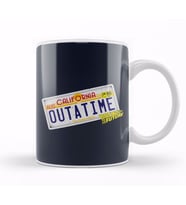 Back To The Future Outatime License Plate Kupa Bardak Porselen