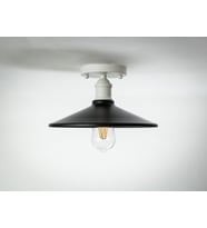 RİOLİGHT RETRO15,RUSTİK MUTFAK,ODA,KOLİDOR İÇİN TEKLİ METAL SARKIT PLOFONYER AVİZE ÇAP:28CM (Siyah)