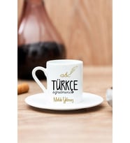 Kişiye Özel Türkçe Öğretmeni Tasarımlı Kahve Fincanı - 2