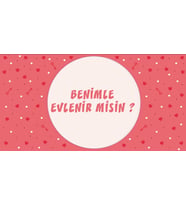 Pembe Benimle Evlenirmisin Afişi 200x100