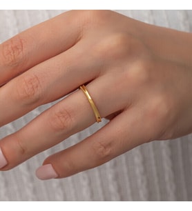 Ajda Gold  925 Ayar Gümüş  Kadın Yüzük