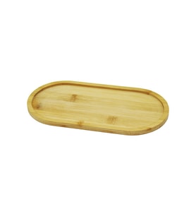 OVAL AHŞAP BAMBU YAĞDANLIK ALTLIK 12X23CM (5343)