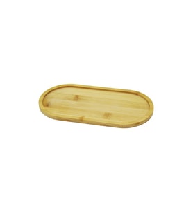 OVAL AHŞAP BAMBU YAĞDANLIK ALTLIK 12X23CM (5343)