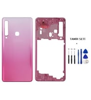 Samsung Galaxy A9 - SM-A920F FULL Kasa Arka Kapak Takım PEMBE - TAMİR SETİ