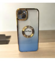 iPhone 14  Plus magsafe özellikli klasik kaliteli silikon telefon kılıfı (Mavi)