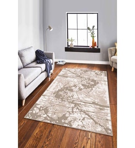Bej Vintage Kaymaz Tabanlı Makinede Yıkanabilir Halı EF008 - 100 x 160 cm