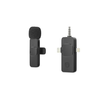 Kablosuz Yaka Mikrofonu Type-c Lightning 3.5 Mm Siyah HDX2781