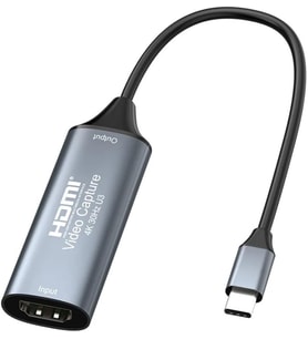 4K USB C 2.0 Type-C Video Capture Görüntü Yakalama Adaptörü Usb 4K 30Hz Akış Öğretim Video Konferans veya Canlı Yayın için Oyun Yakalama Kartı (HDMI aktarma için Kullanılmaz)
