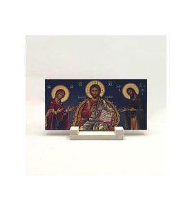 Ortodoks İcon Baskılı Taş Masaüstlük 10X20