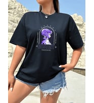 Destiny Kız Tasarım Basklı Tshirt (Lacivert)