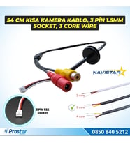 54 Cm Kısa RCA Kamera Kablosu 3 Pin 1.55 mm Socket,3 Core Wire