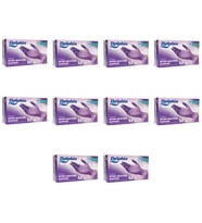 Dolphin Tek Kullanımlık Lila Nitril Eldiven - Muayne Eldiveni Medium Orta Boy - 100'lü 10 Paket