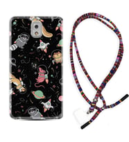 Samsung Note 3 4 5 8 9 20 Ultra 10 Lite Kılıf Boyun Asklı Rasta Silikon Planet Animals 1771