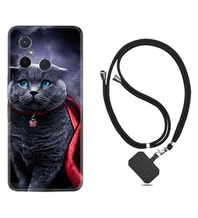 Xiaomi Redmi 12C Kılıf Silikon Boyun Askılı İpli Desenli Silikon Super Cat 1666