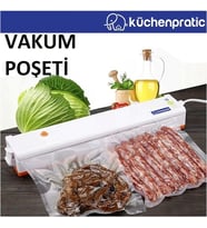 Küchen Pratic 30X40 cm 75 Adet Vakum Makinelerine Uyumlu Tırtıklı (Gofrajlı) Vakum Poşeti