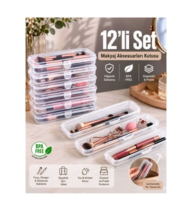 12'li Çok Amaçlı Seyahat ve Makyaj Kutusu Seti