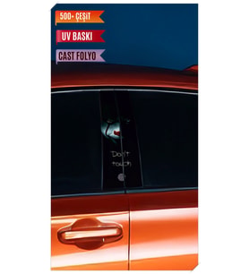 Araç Kapı Direk Kaplama Folyosu Joker Desenli (Sağ Sol Takım) (2 Adet) - 22x50 C (Çok Renkli)