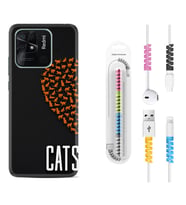 Xiaomi Poco X3 Pro M4 Pro X4 Pro C40 10C Kılıf Kablo Koruma Spiral Silikon Cats 1792