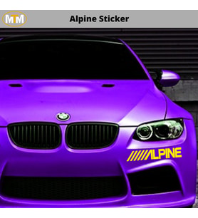 Alpine Oto Sticker 15 CM