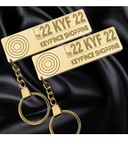 Keyf'ince Shopping Premium LED Işıklı İsimli Aynalı Altın Pleksi Plaka Anahtarlık
