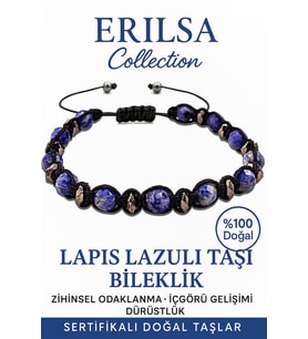 Sertifikalı Fasetli Terahertz Lapis Lazuli Taşı Bileklik – Bilgelik ve İç Huzur (Çok Renkli)