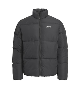 Erkek JJMAX Puffer Mont – Siyah, Dik Yaka, Su Geçirmez, Regular Fit, Kışlık Şişme Mont (Gri)