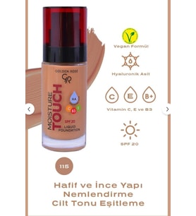 Golden Rose Moisture Touch Liquid Foundation Spf 20 No:115