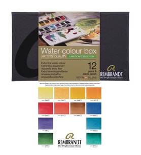 Rembrandt Sulu Boya 12 Renk Metal Kutu Landscape 