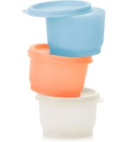 Tupperware Set (3) Buzdolabı Uno 120 Ml Renkli Turuncu Beyaz Mavi Kutu Stok Saklama Kabı Julchen