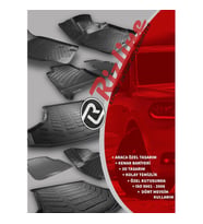 Rizline Opel Combo 2011 Sonrası Panelvan 3D Havuzlu Paspas 2 Par (Siyah - Beyaz)