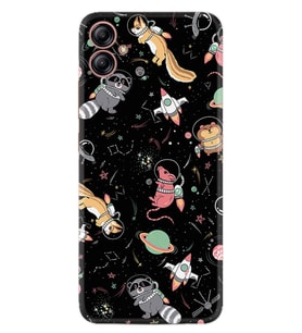 Samsung Galaxy A05 Kılıf Silikon Desen Özel Seri Planet Animals 1771