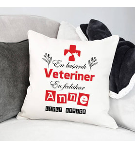 Kişiye Özel Veteriner Annelere Hediye Yastık