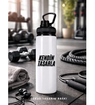 KENDİN TASARLA - Kişiselleştirilebilir Su Matarası - 800mlt
