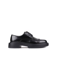 Shoetyle - Siyah Açma Deri Bağcıklı Erkek Klasik Ayakkabı 250-601