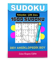 Kolaydan Çok Zora 1600 Sudoku Kitabı  (Kalem Hediyeli)