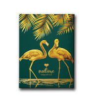 Golden Flamingo Canvas Tablo MİND387