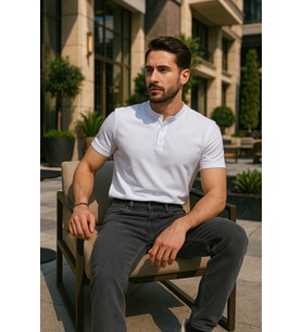 Erkek Likralı Straight Fit Jean Pantolon Gri