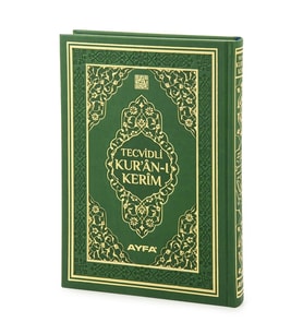 Furkan 17742 Cami Boy Tecvidl Kuranı Kerim Termo Deri Cilt Yeşil Renk