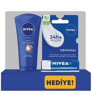 Nivea Yoğun Nemlendirici El Kremi 75 ml + Nivea Original Care Dudak Bakım Kremi 4,8 gr