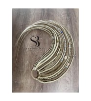 Rasta Mix Afrika Örgü Toka 15'li 50cm - Açık Küllü Kumral & Platin