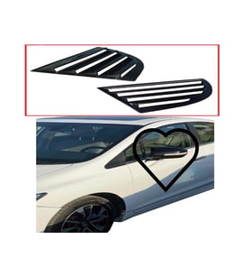 Honda Civic FB7 Yarasa Batman Ayna ve Kelebek Cam Rüzgarlığı 2li (Siyah)