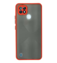 Realme C21 Kılıf Montreal Silikon Kapak - Kırmızı