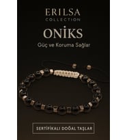 Sertifikalı Doğal Oniks Taşı Bileklik – Güç ve Koruma Sağlayan Enerji Taşı Takı (Çok Renkli)
