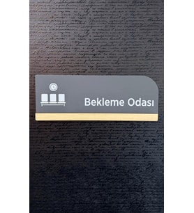 Mat Antrasit Bekleme Odası Özelleştirilebilir Yönlendirme Levhası Kendinden Yapışkanlı