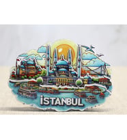 Ahşap İstanbul Temalı Magnet