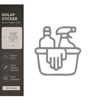 Temizlik Malzemeleri Mat Gri Dekoratif Folyo Sticker 14x14 cm