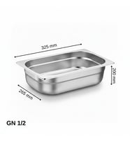 ÜRET Standart Gastronom Küvet GN 1/2 200 mm 12,5 lt
