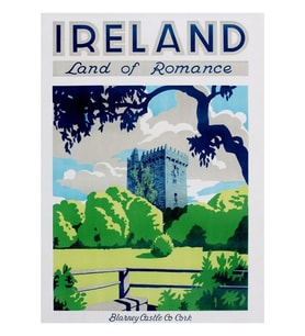 Irlanda Seyahat Posteri Tablo Ahşap Poster Dekoratif